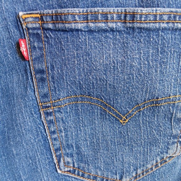 38x36 Levis 541 Vintage Blue Denim Jeans Strtch Relaxed Fit Straight Leg Mens - Picture 7 of 9